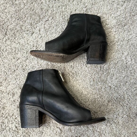 Diesel Chelsea Show Cox Booties Open Toe Zipper Boot Heel Womens 38 - Picture 6 of 11